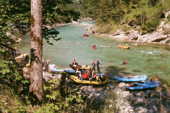 Rafting and kayaking on the Salzach river, August 28th 2016