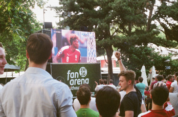 Fußball EM, Rathausplatz Wien, Public Viewing, Österreich gegen Island, 22. Juni 2016